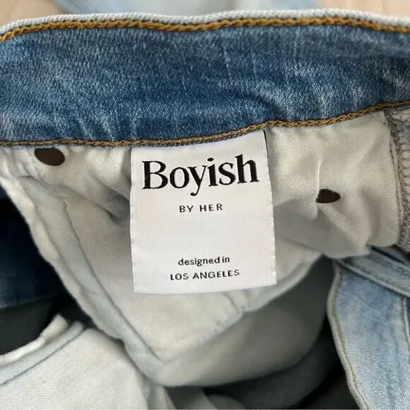 NWT Boyish Free People Kingsley Button Fly Flare Jeans | Light Wash | 25 - Picture 7 of 8